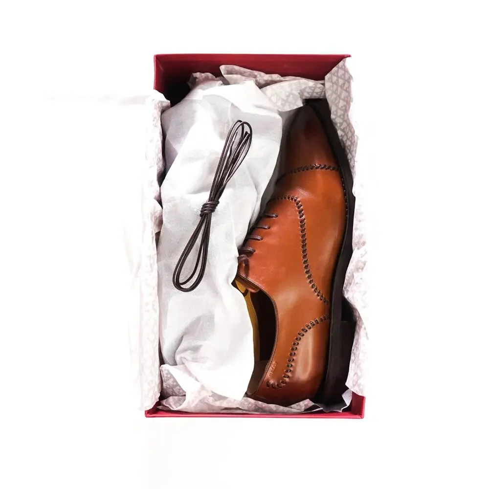 $1,300 BALLY - Brown GOODYEAR Leather Oxfords - US 12 (11UK)